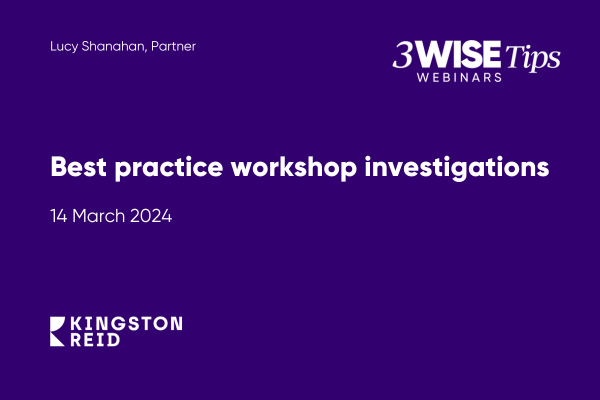 Best practice workshop investigations