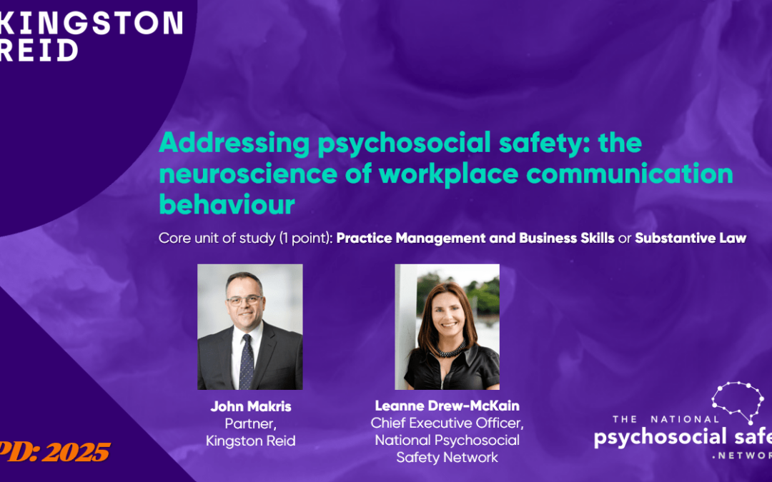 Addressing Psychosocial  Safety